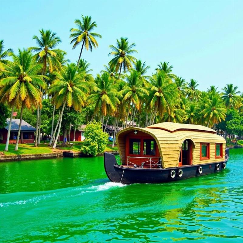 Scenic Houseboat Cruise on Kerala Backwaters