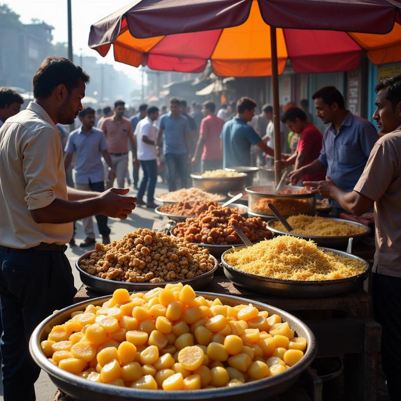 Food stalls in Keshav Place