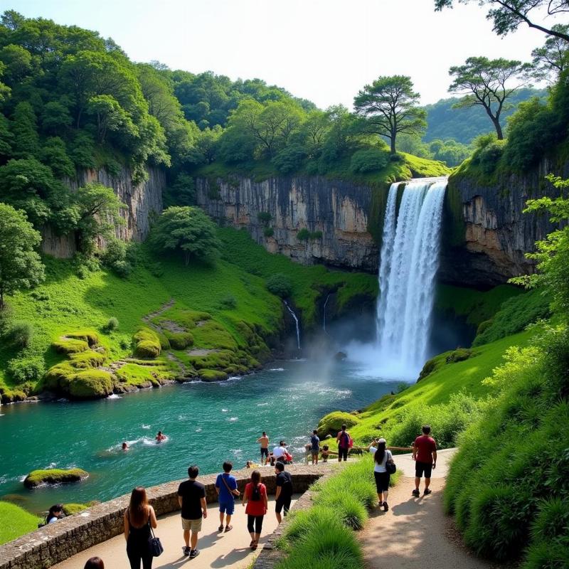 Witnessing the beauty of Jeju Island's waterfalls on a Korea tour