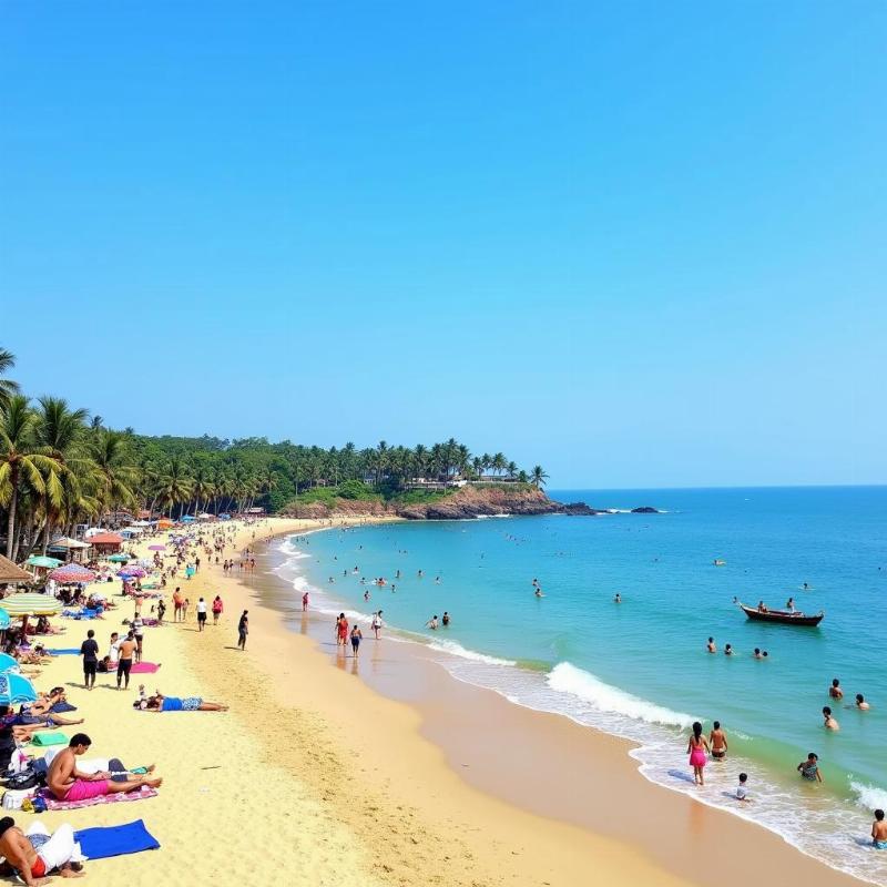 Kovalam Beach in Summer, South India