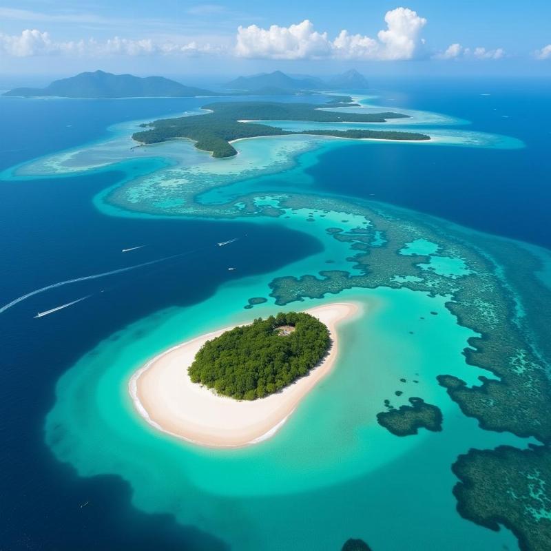 Lakshadweep Islands aerial view