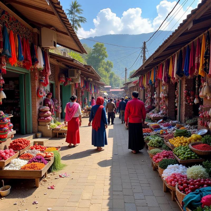 Local market in Lava Lolegaon Rishyap