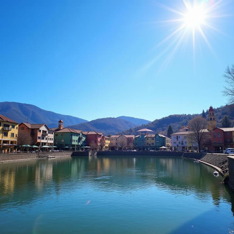 Clear blue skies and pleasant weather in Lavasa during winter