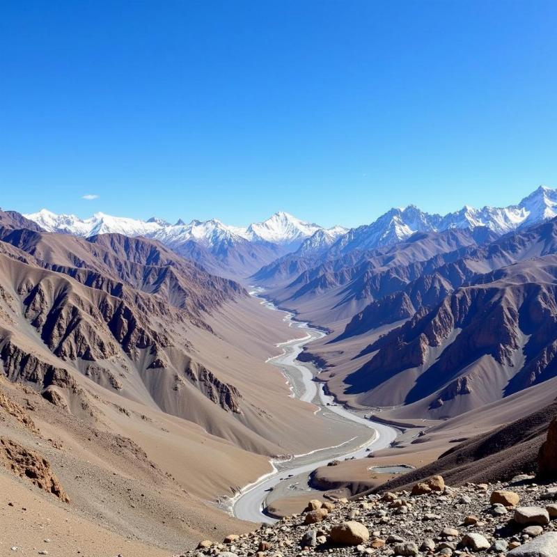 Stunning mountain scenery of Leh Ladakh