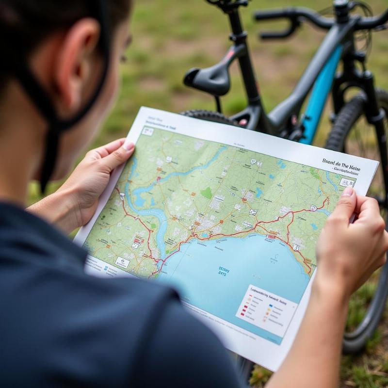 Planning a bike trip route and itinerary