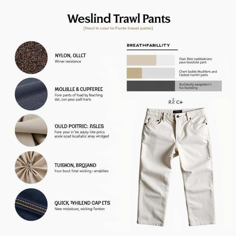 Comparing different fabrics for travel pants