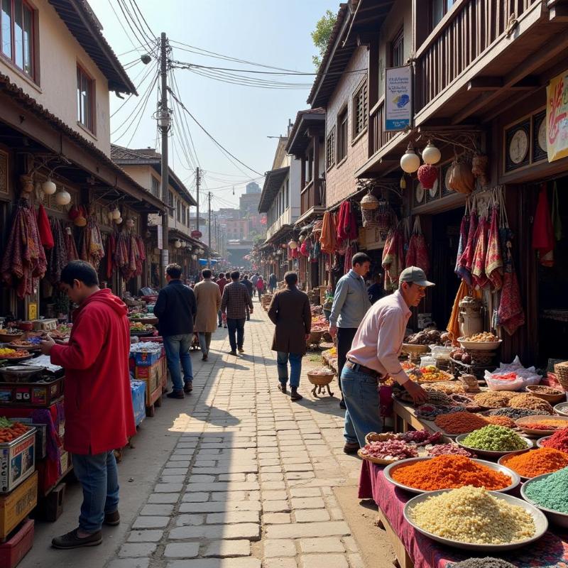 Local Market in the Himalayas, India