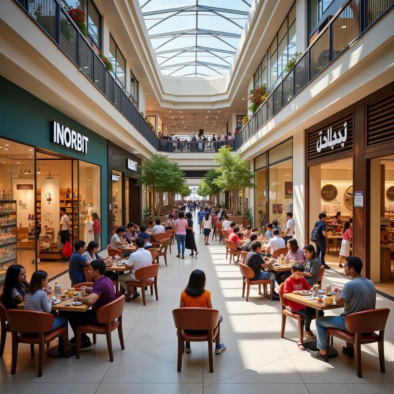 Inorbit Mall in Malad: A shopper's paradise and entertainment hub.  Visitors explore the wide variety of shops, dine at restaurants, and enjoy leisure activities.