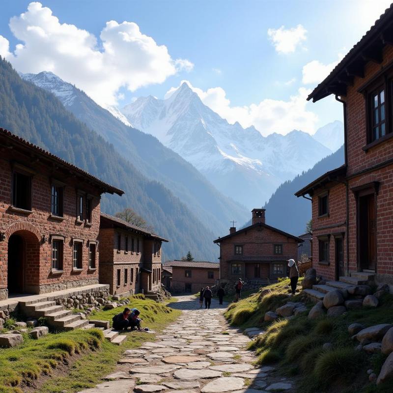 Mana Village near Badrinath, India's last village