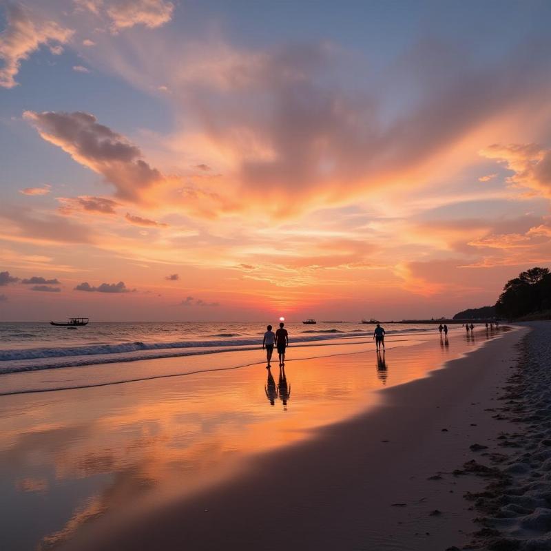 Romantic Sunset at Marina Beach Chennai