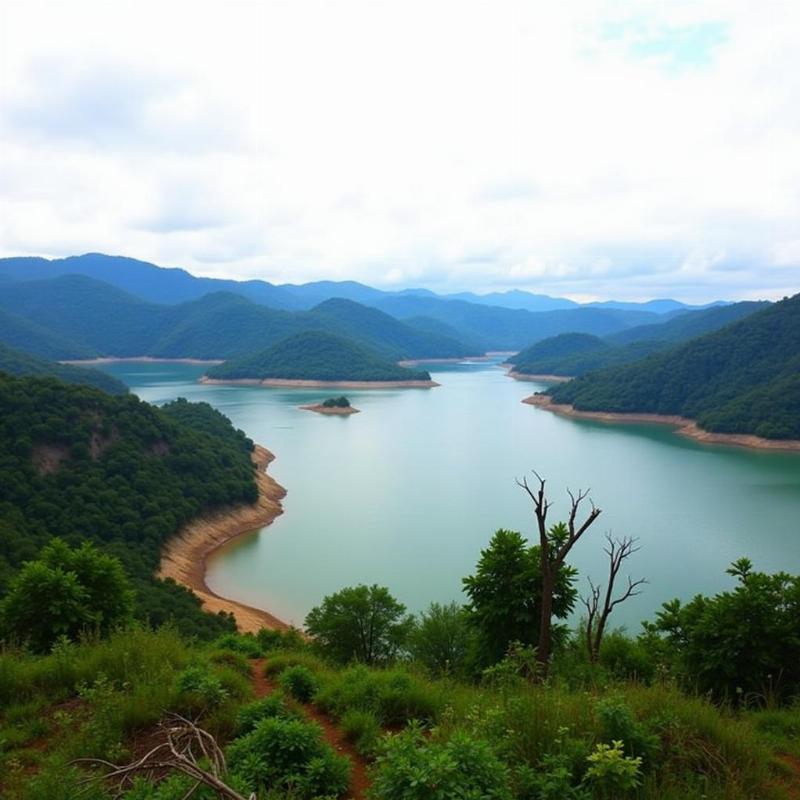 Scenic View of Kanke Dam from McCluskieganj