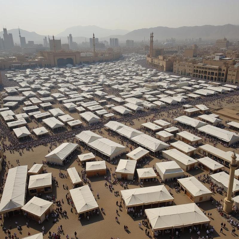 Mina Tent City during Hajj