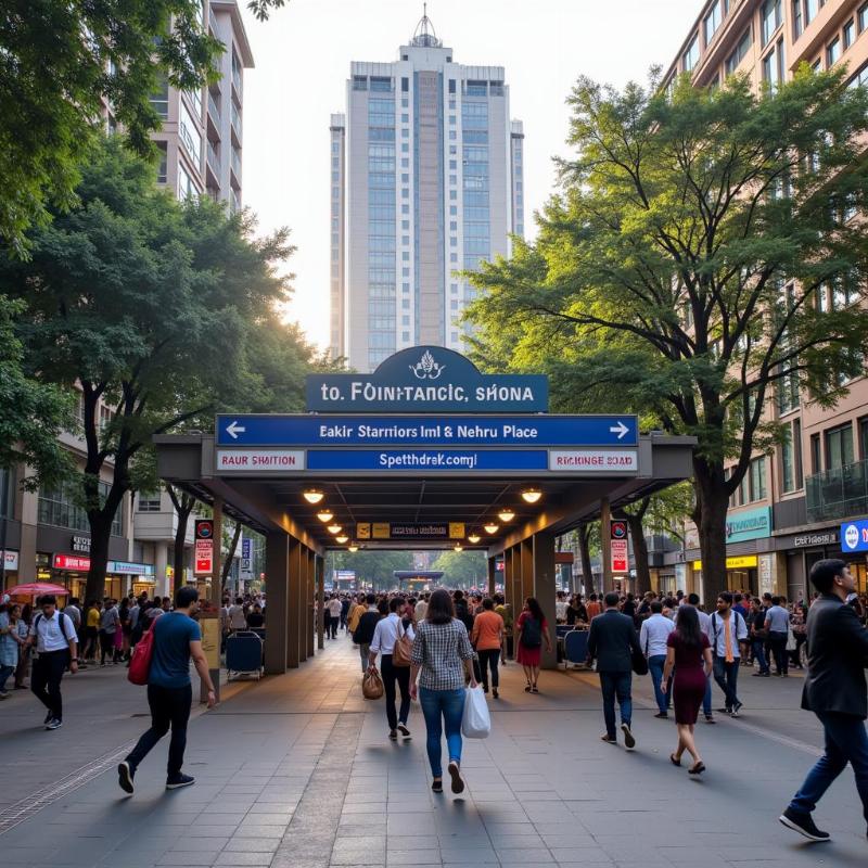 Nehru Place Metro Station and Hotel Access