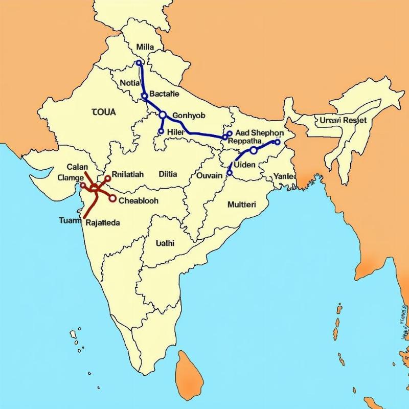 North India Travel Map Overview