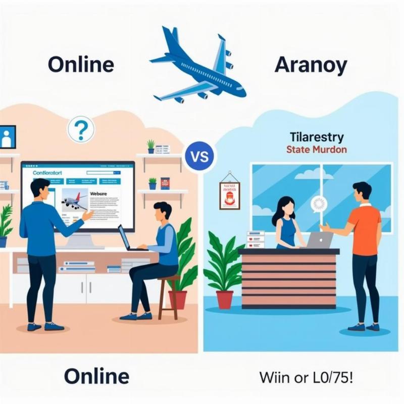 Comparing online and offline travel shops