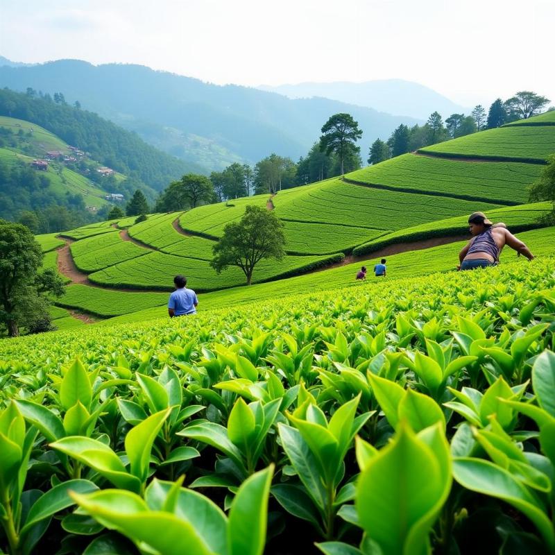 Ooty Tea Plantation View