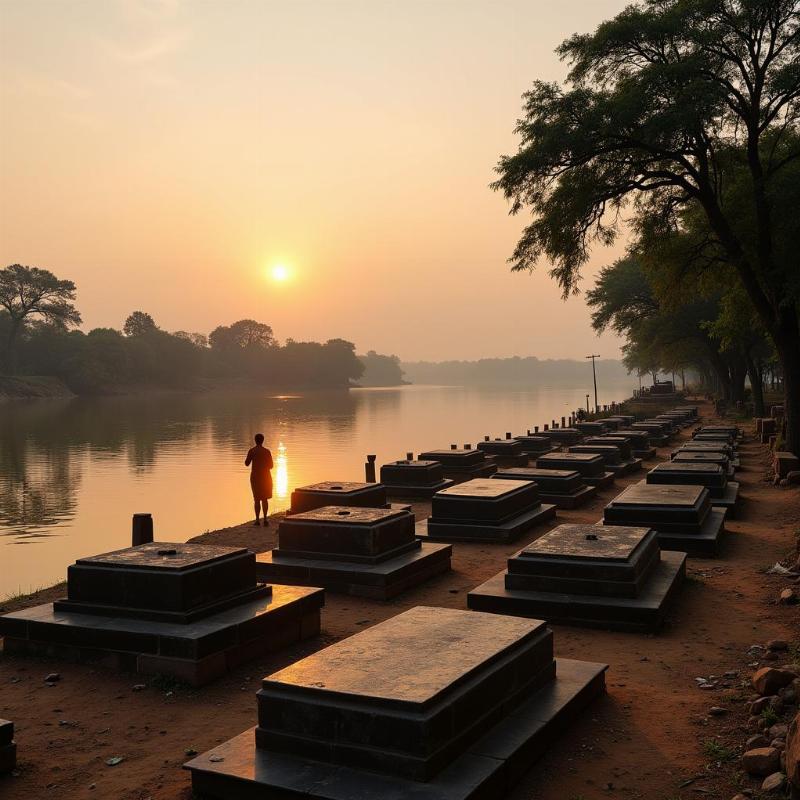 Orchha Cenotaphs by the Betwa River