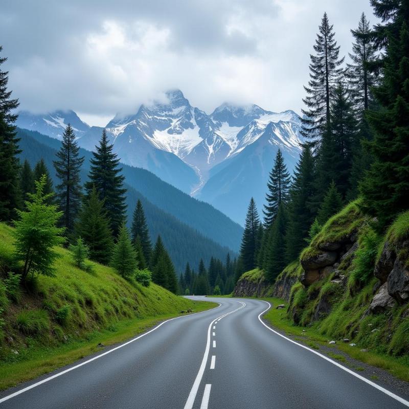 Scenic view of the Kilbury road leading to Pangot