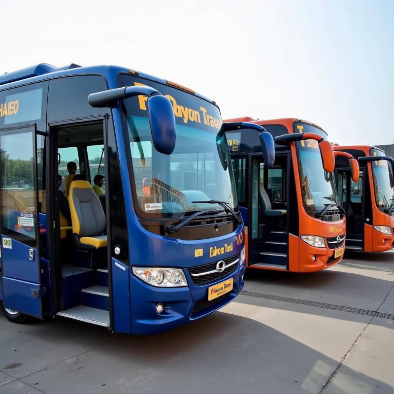 Modern and comfortable buses of Pavan Travels Surat fleet.