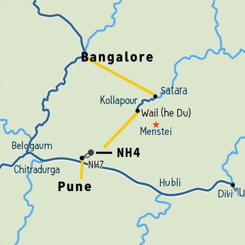 Pune to Bangalore Road Trip Route Map