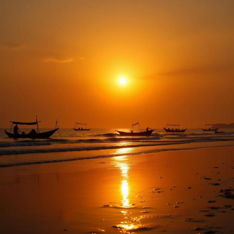 Puri Beach Sunrise India