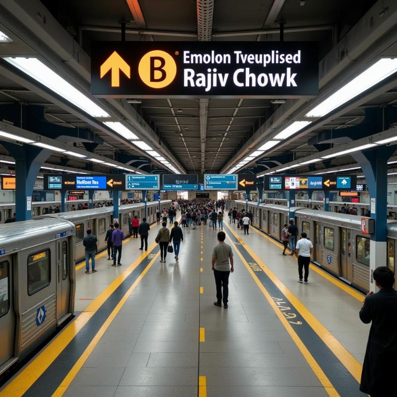 Rajiv Chowk Metro Station Interchange