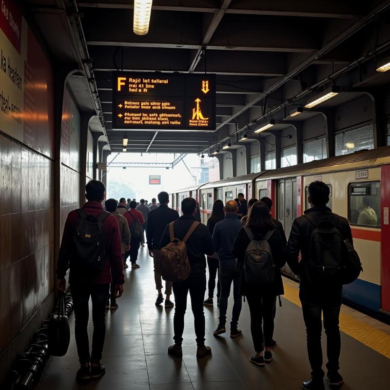 Rajiv Chowk Metro Station Platform