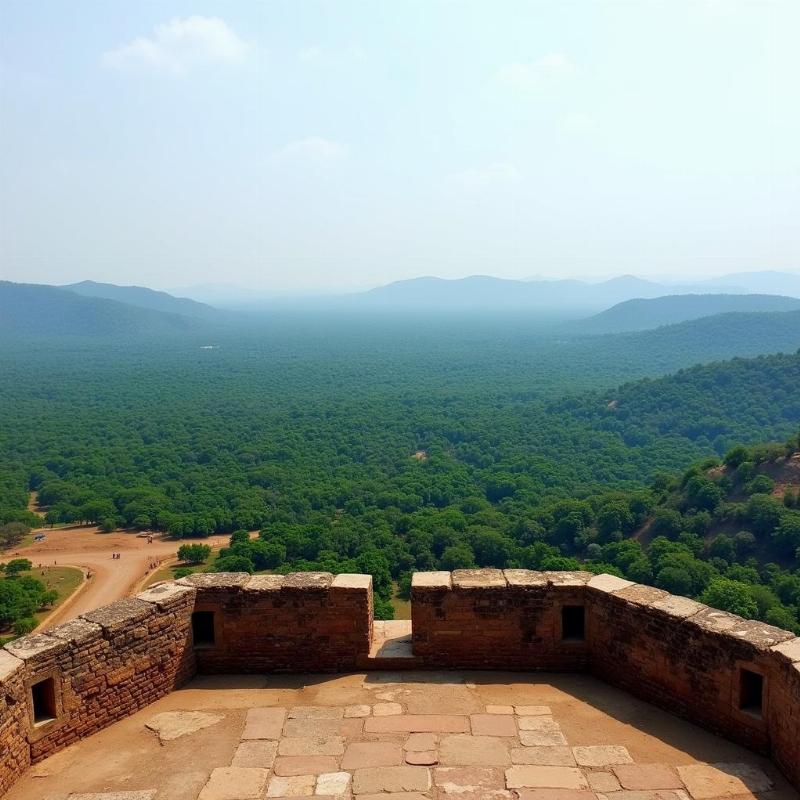 Ranthambore Fort panoramic view from the top