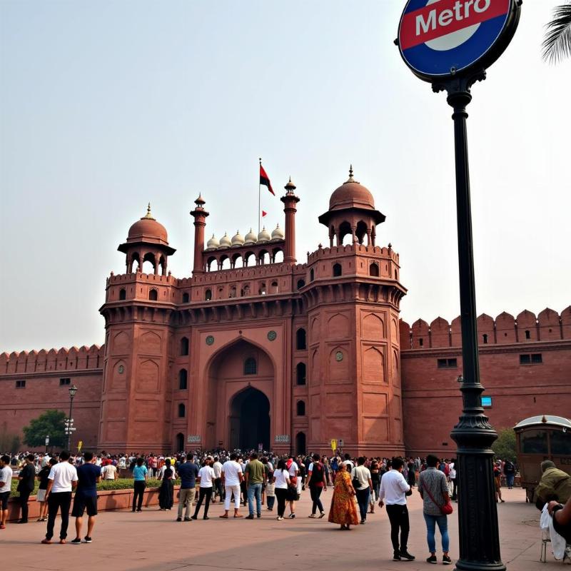 Red Fort accessible by Delhi Metro