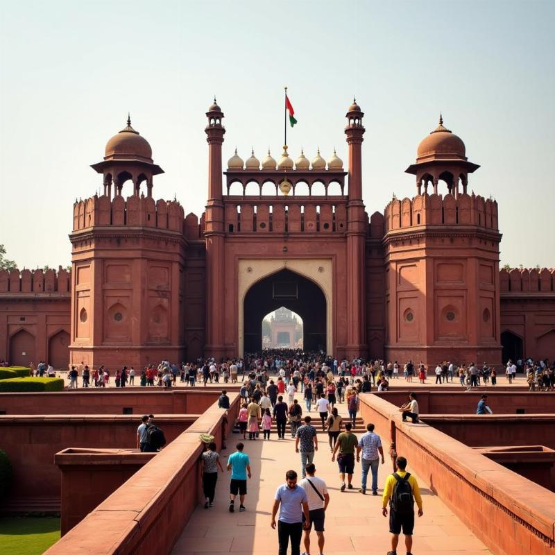 Red Fort near Rajiv Chowk