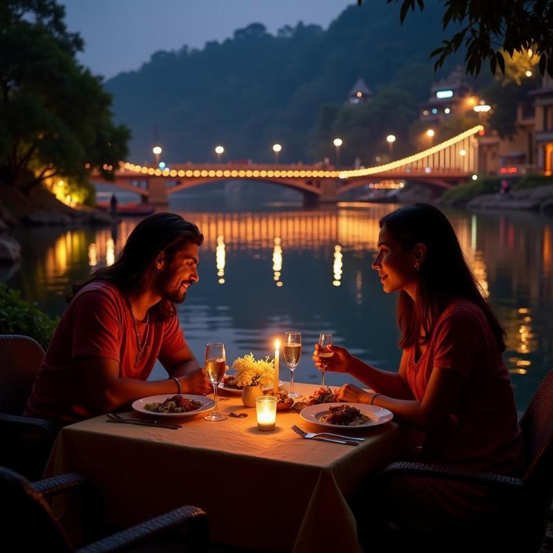 Romantic Riverside Dining in Rishikesh