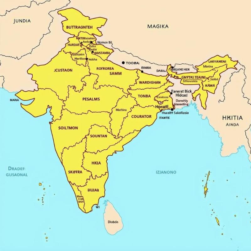 Map of Shakti Peethas Across India