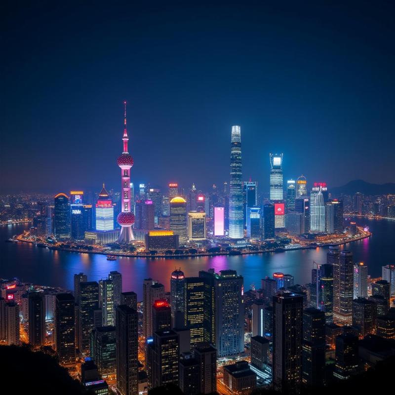 Shanghai Cityscape at Night