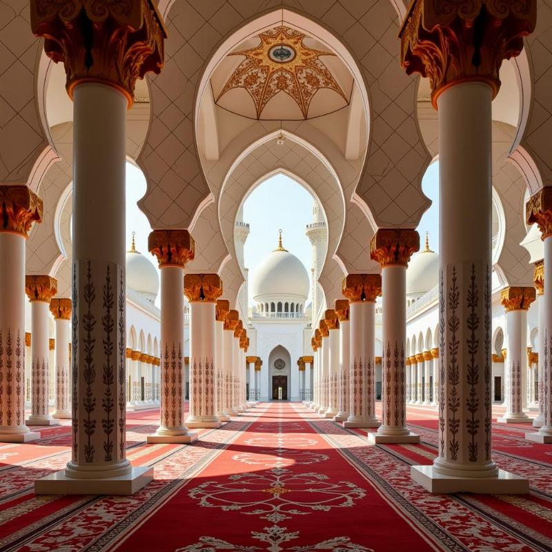 Inside the Sheikh Zayed Grand Mosque