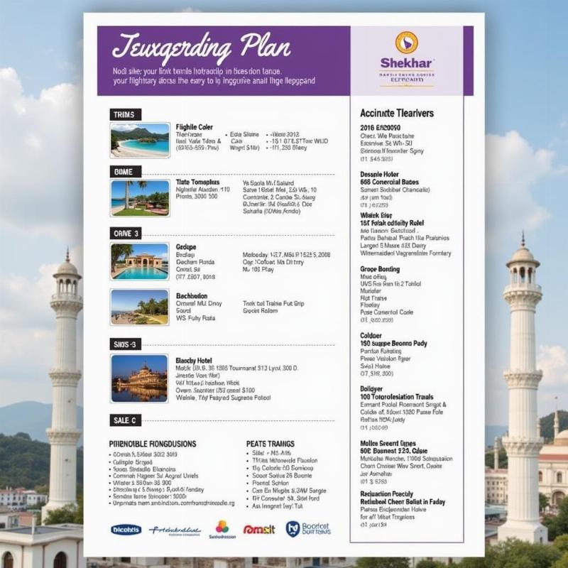 Shekhar Travels Customized Itinerary