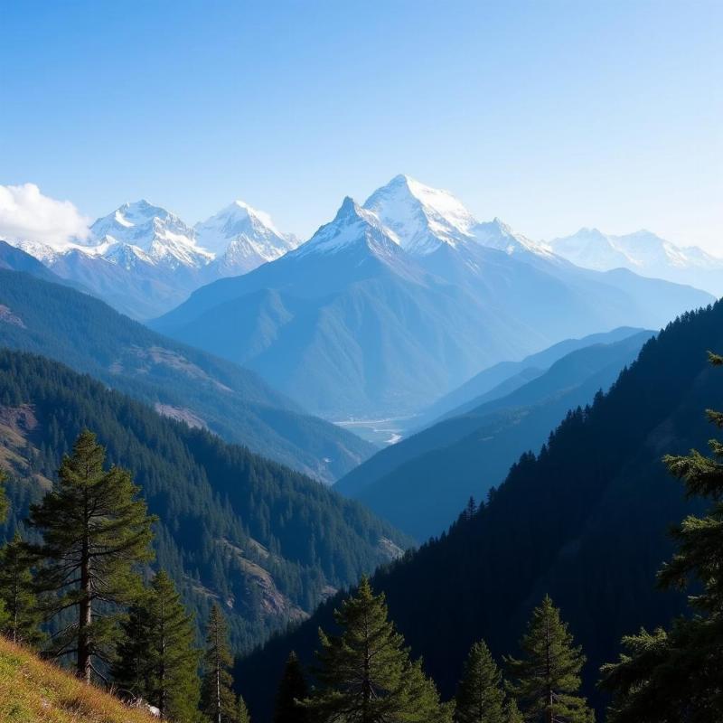 Scenic Mountain View of Sikkim and Meghalaya