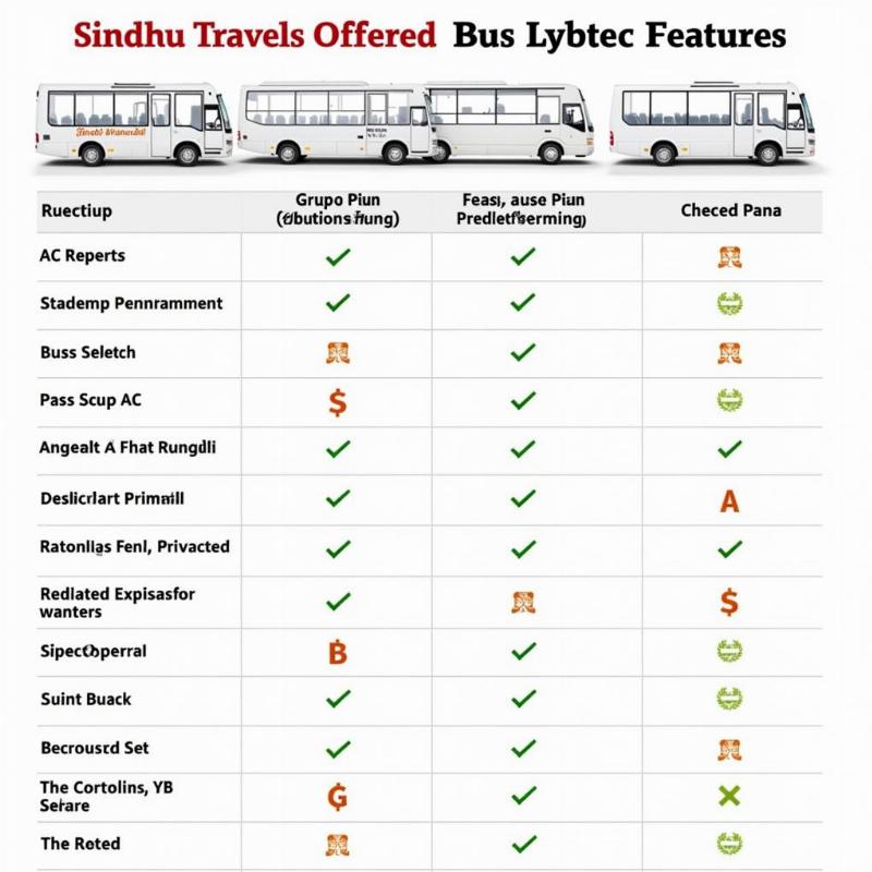 Sindhu Travels Bus Types