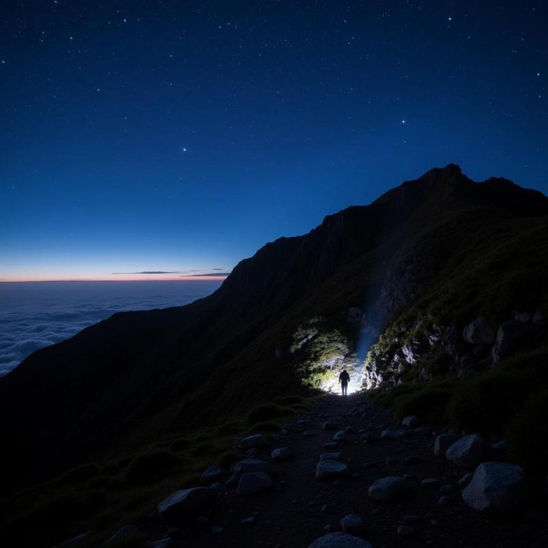 Night trekking in Skandagiri