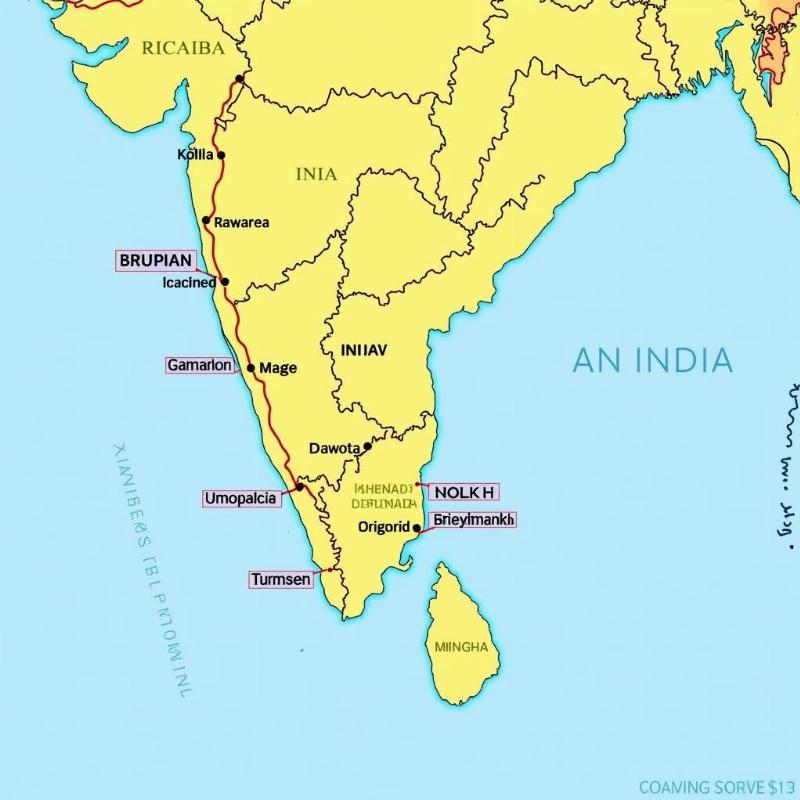 South India Map