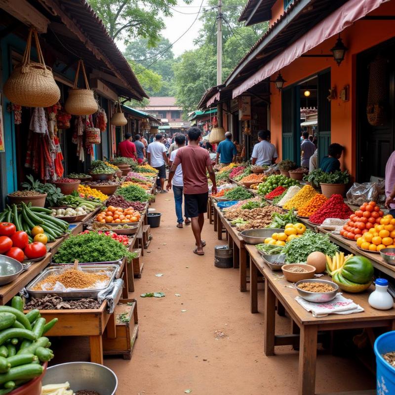 Bustling local markets in Sri Lanka