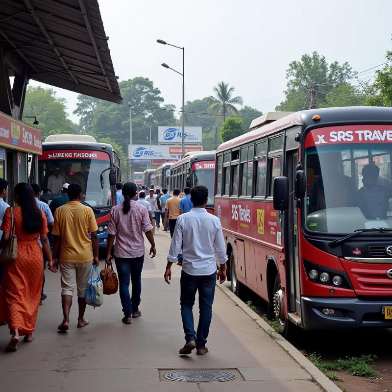 SRS Travels Bus Stand in Mangalore