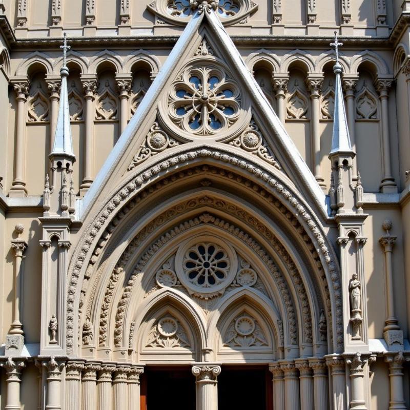 St. Paul's Church Diu Photography: A detailed shot of St. Paul's Church intricate carvings and architectural details.