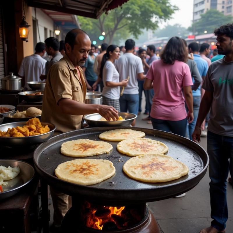 Street Food Dosa Stall in Bangalore