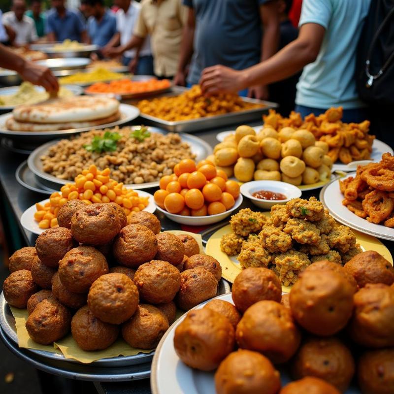 Vibrant Street Food Stalls in Mumbai Central