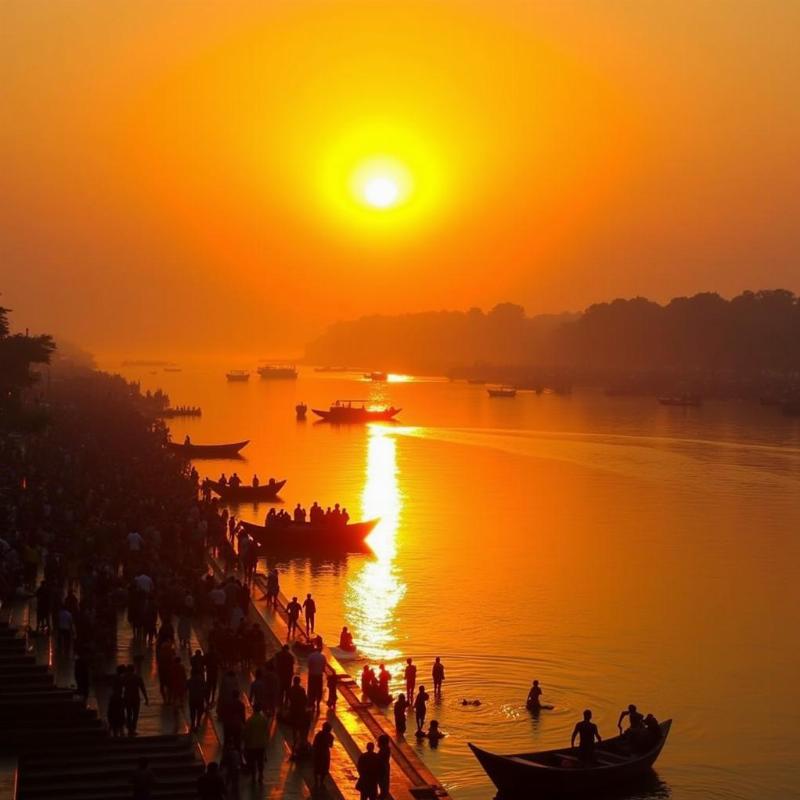 Sunrise Over the Ghats of Varanasi