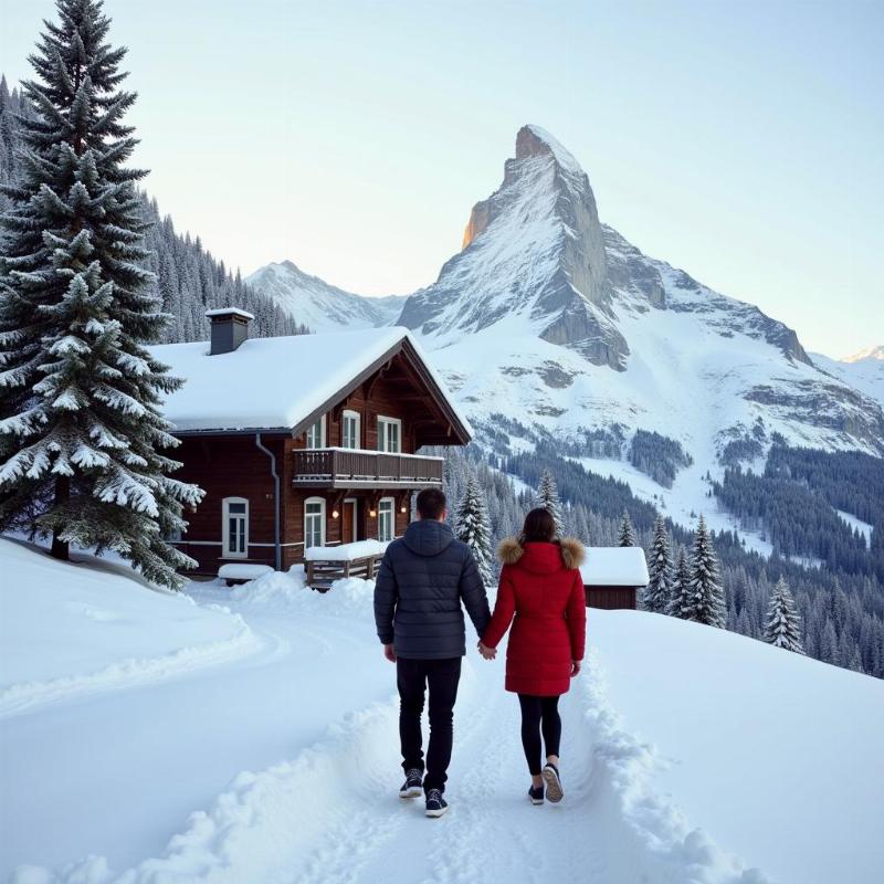 Winter Honeymoon in Swiss Alps