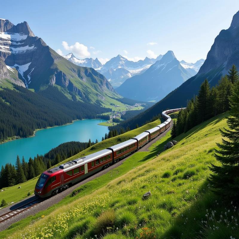 Swiss Scenic Train Journey in May