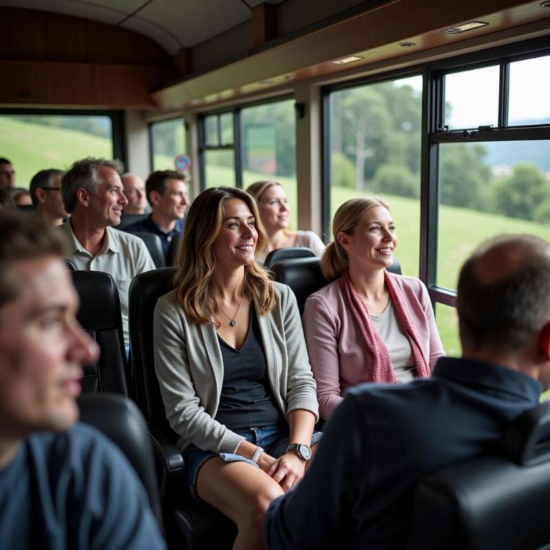 Group of Tourists on a Bus