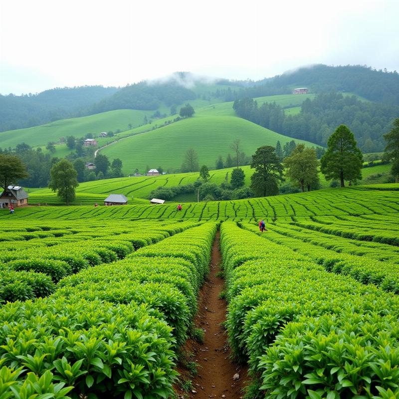 Tea Gardens in Tinsukia, Assam, India