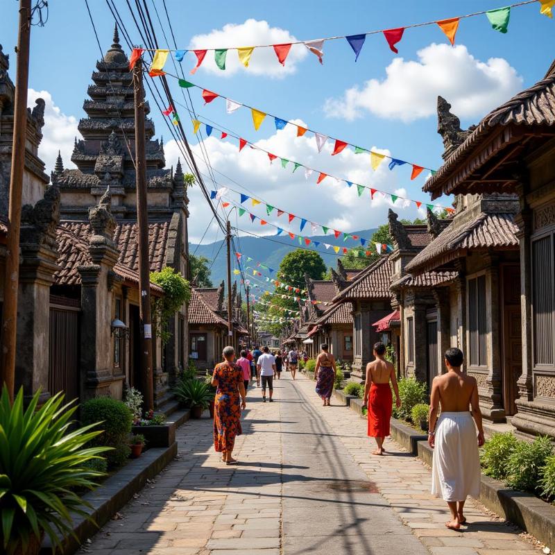 Traditional Balinese village during a Kintamani tour